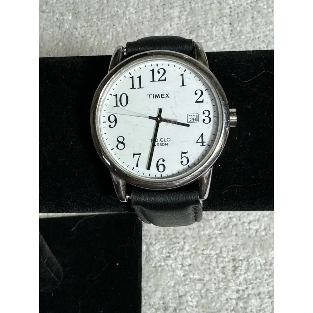 Timex Easy Reader Watch Analog Display, Indiglo Watch Dial Stainless Steel Back